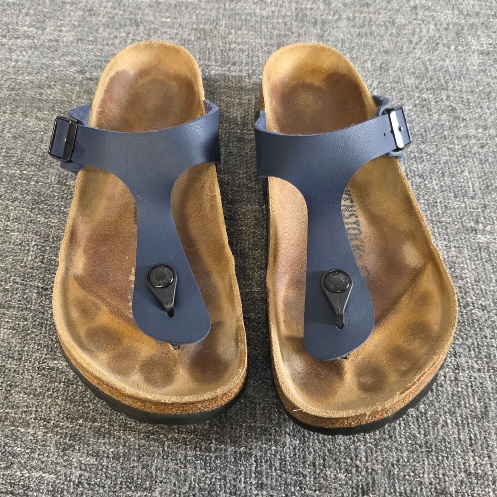 Birkenstock Kairo T Strap Sandals Navy Blue EU 38 US 7 Regular Made in Germany